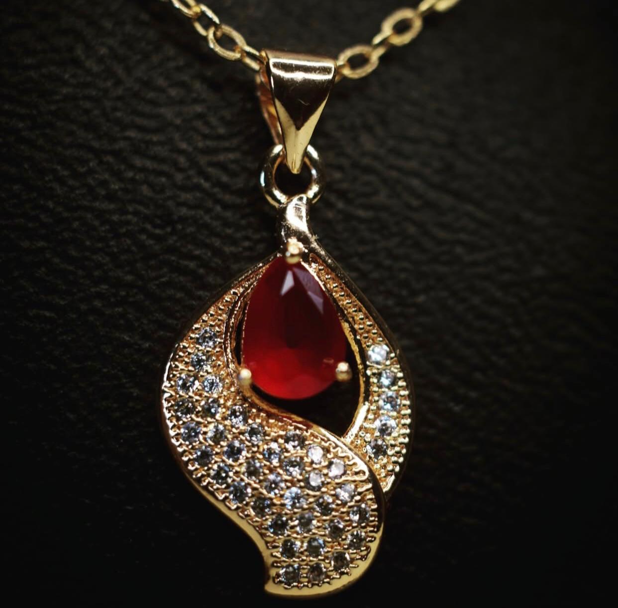 RED CRYSTAL SIGNATURE PENDANT