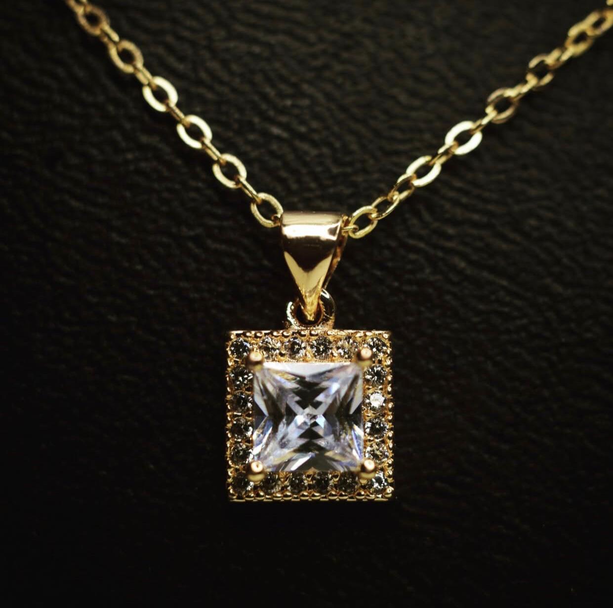 SQUARE GEM PENDANT